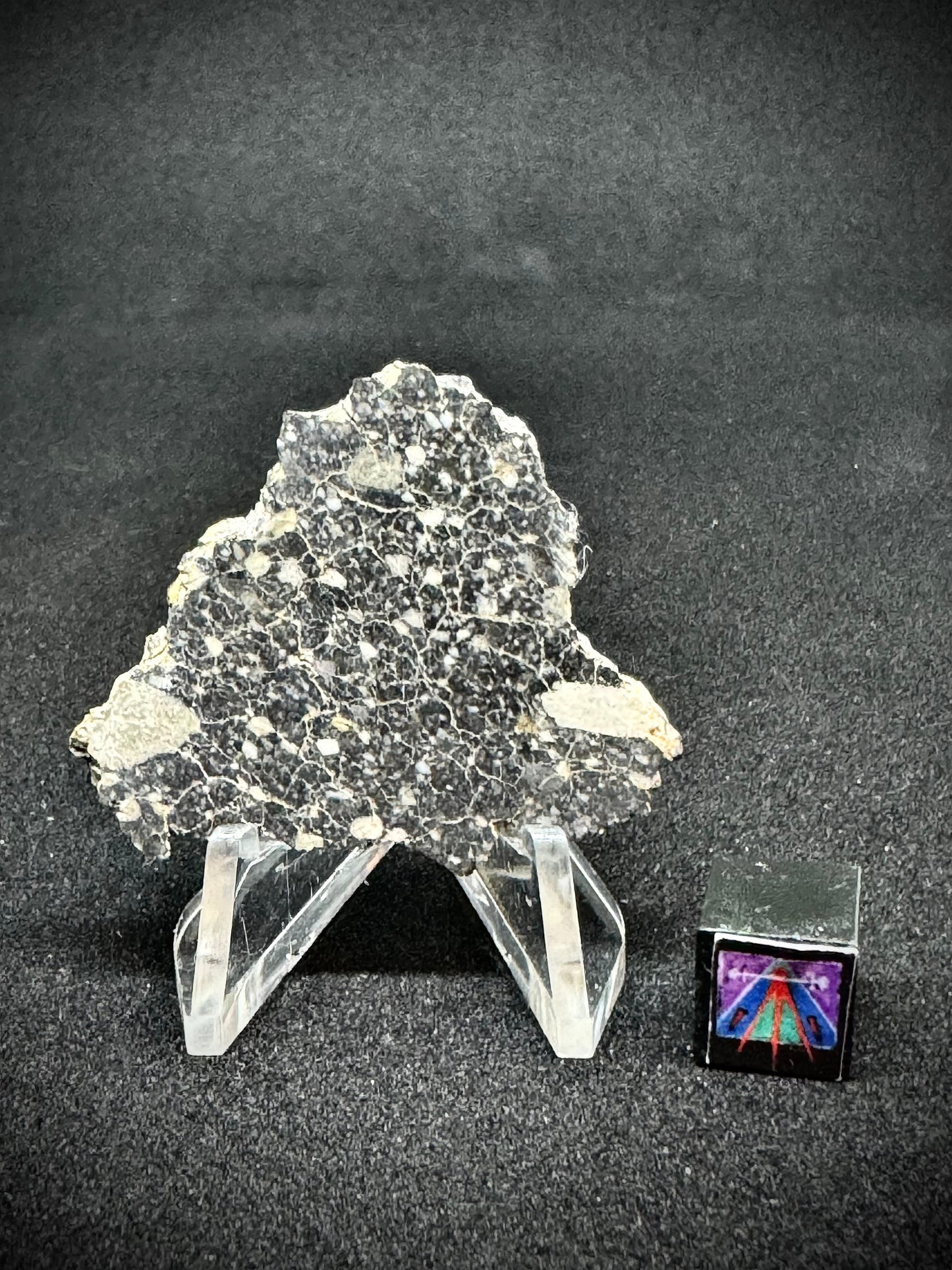 NWA 14685 Lunar Fragmental Breccia - Full Slice - 7.8g