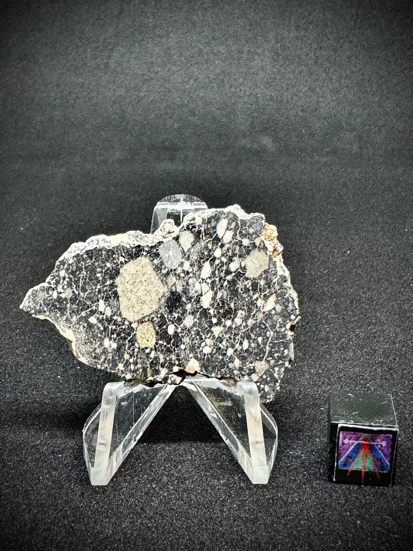 NWA 14685 Lunar Fragmental Breccia - Full Slice - 7.5g