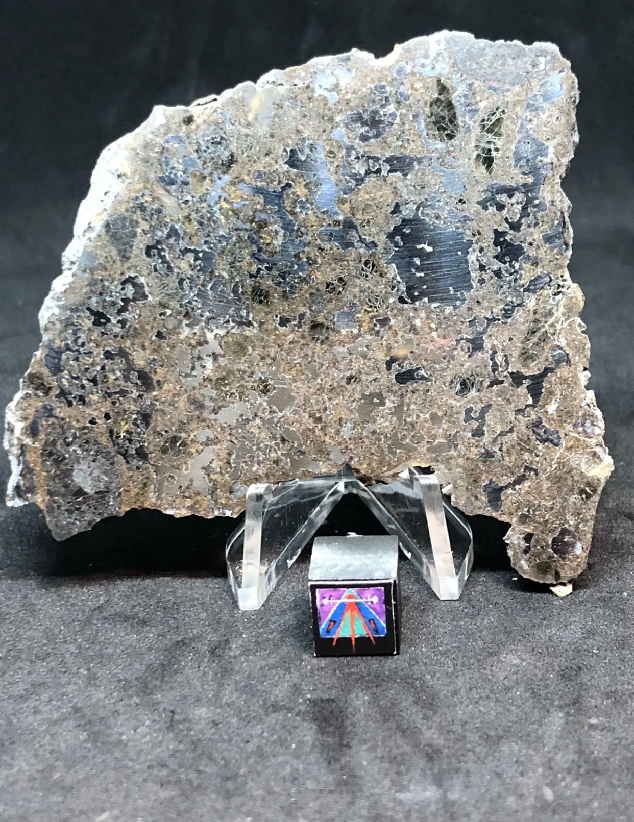 51.5g El Milhas 005 Mesosiderite Meteorite - The Estherville Lookalike!