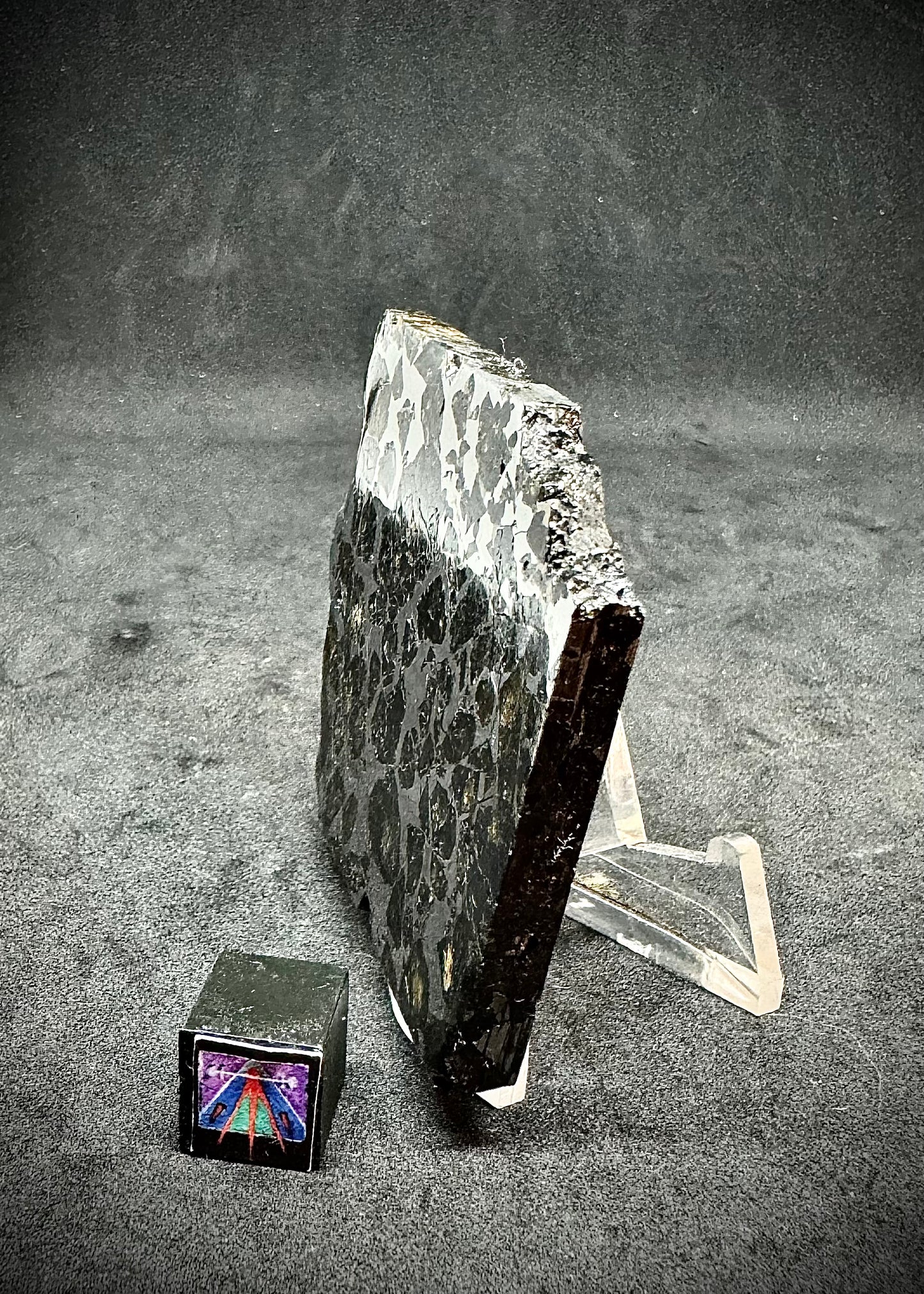 Brahin Pallasite Meteorite - Thick Slice/Non-Translucent - 52.1g