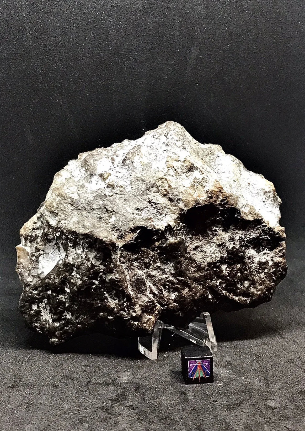 Large Pyroxene 363g NWA 14518 Mesosiderite End Cut Meteorite - Huge Pyroxene Crystals ...