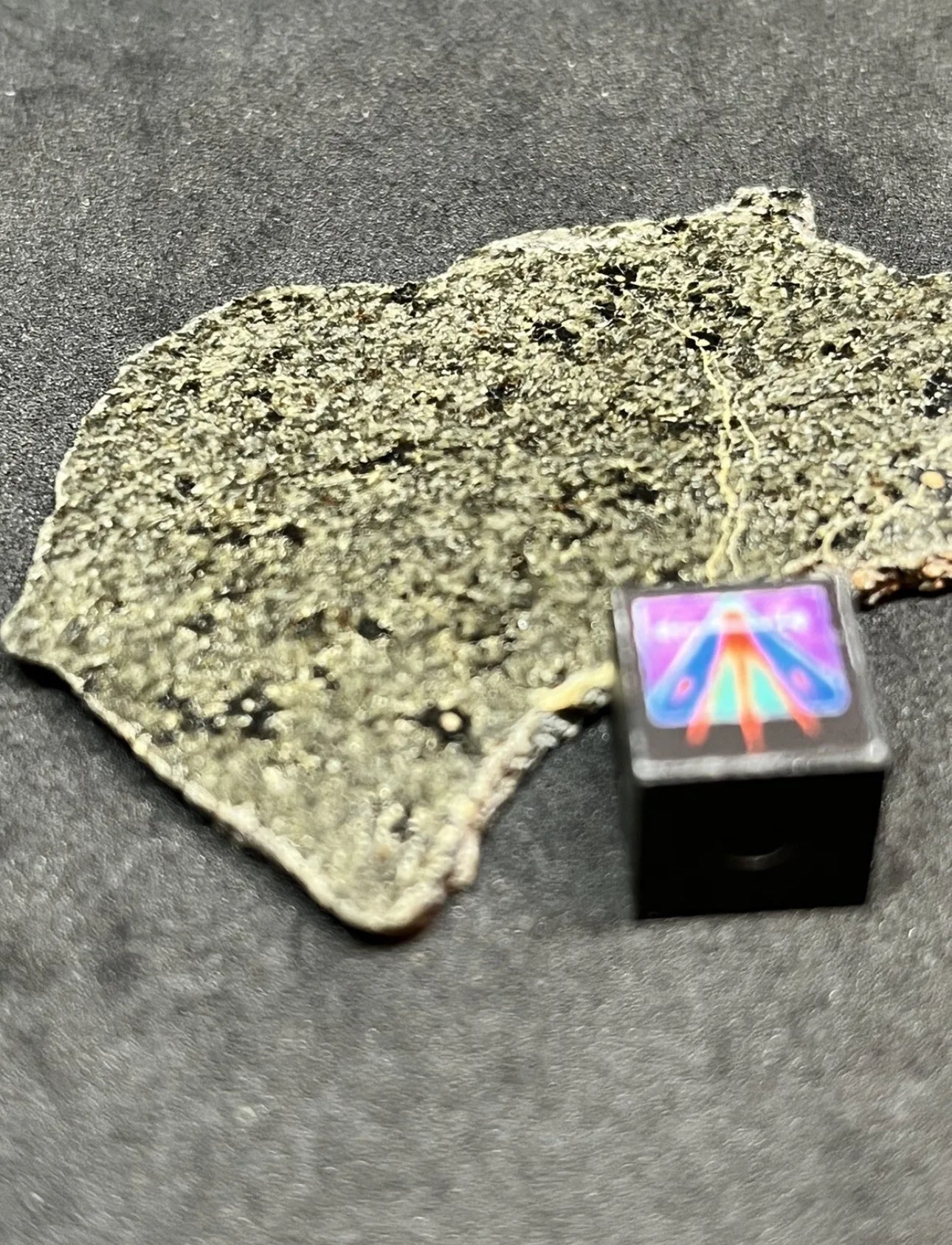 NWA 14714 Martian Shergottite Meteorite - Full Slice - 10.8g