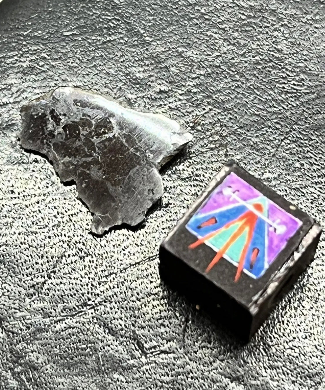 .8g Grapevine Mesa Arizona Bencubbinite Meteorite - Polished, Rare, Low Total Known Weight