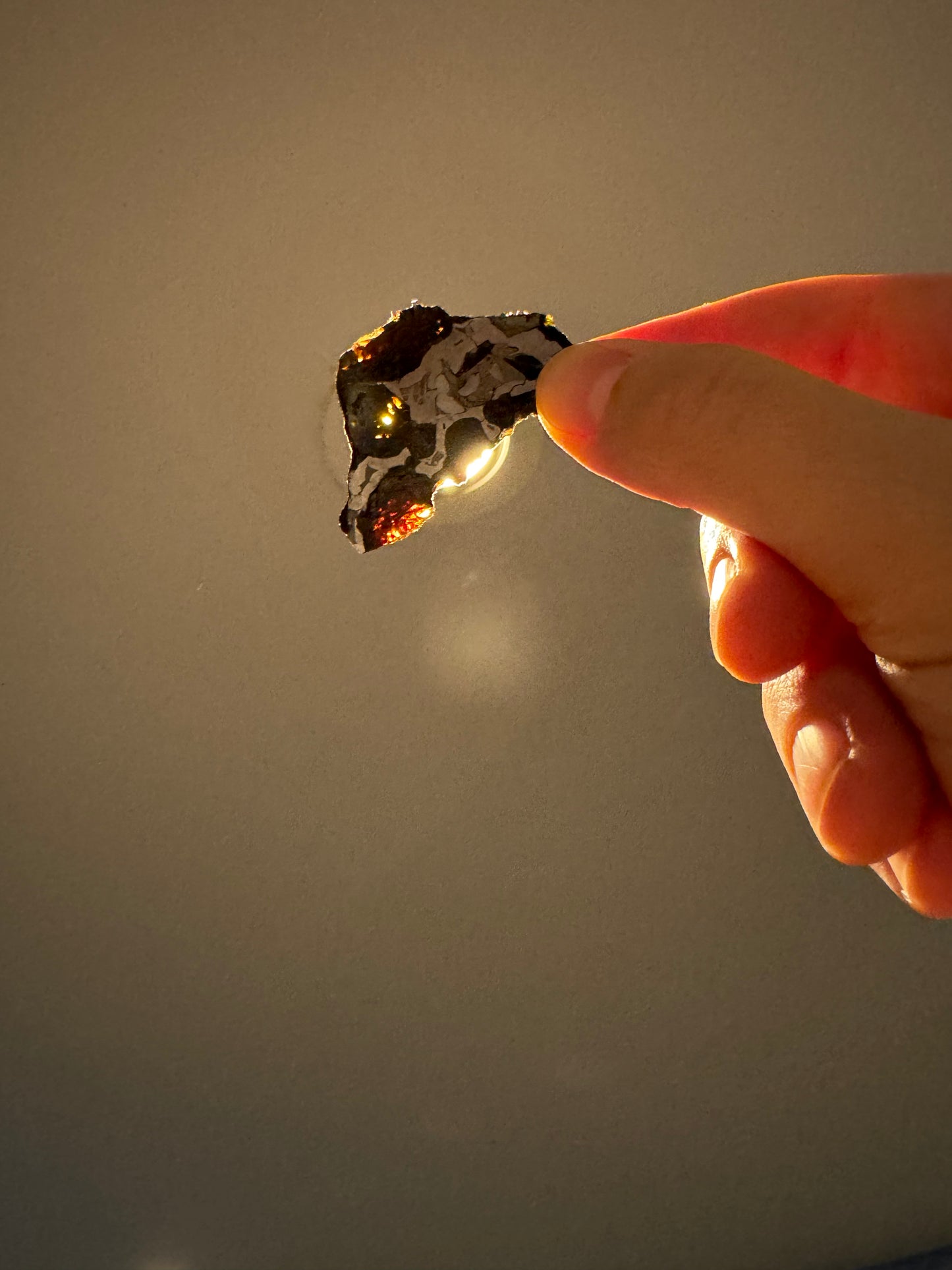 NWA 15428 Pallasite Meteorite - Translucent! 10.6g
