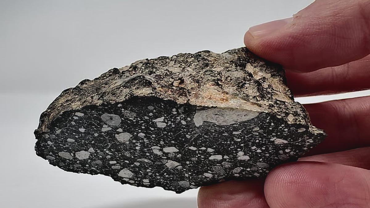 Massive Chunk of the Moon with Fusion Crust! NWA 14685 Lunar Fragmenta ...